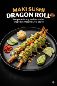 Maki Sushi Rolls Dragon Roll
