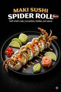 Maki Sushi Rolls Spider Roll